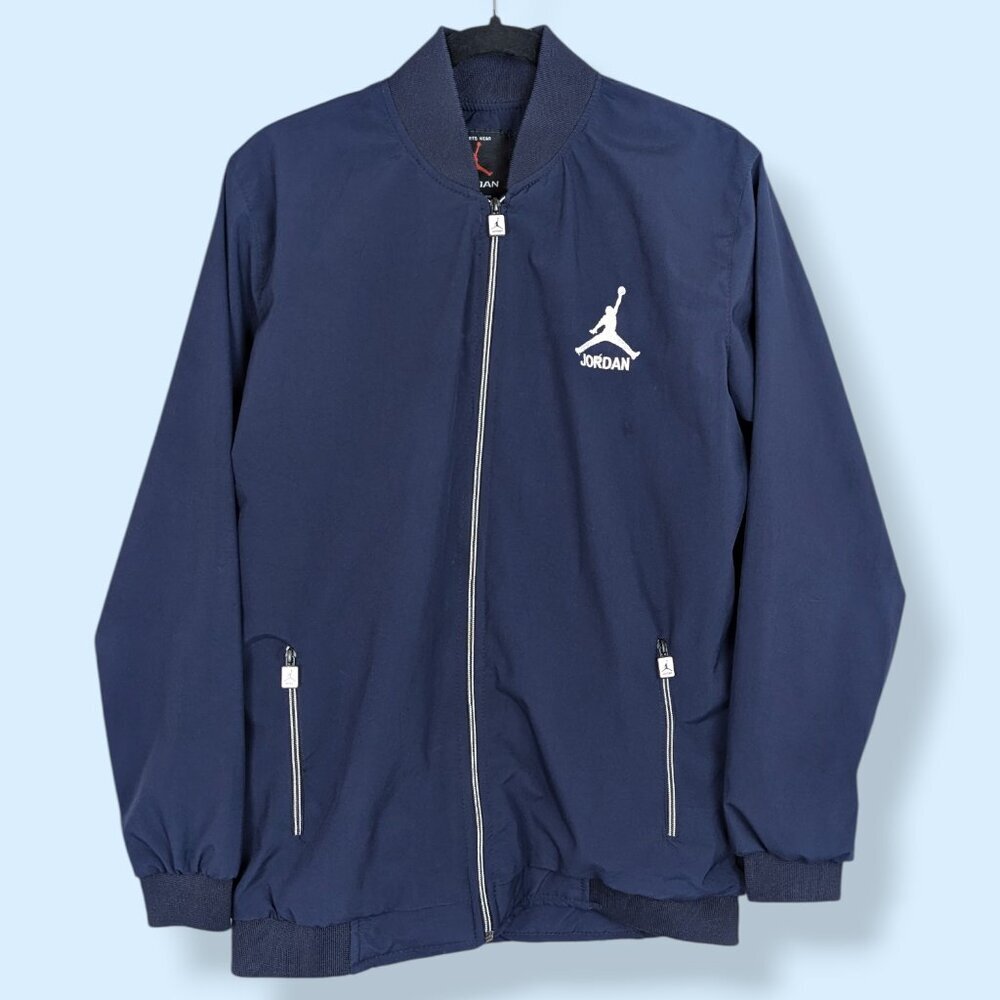 Jordan Navy Bomber Jacket with White Jumpman